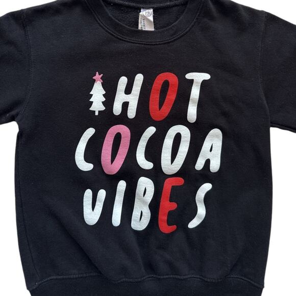 Etsy Hot Cocoa Vibes Pullover Crew Sweatshirt Size 4 - Picture 2 of 4